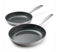 Tramontina Set Of 2 25Cm & 30Cm Tri-Ply Ceramic Coated Frying Pans