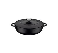 Tramontina Shallow Casserole Dish 28 cm Enamel Cast Iron, 4.1 litres (Cast iron with non-stick)