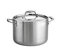 Tramontina 80116/041DS Gourmet 18/10 Stainless Steel Induction-Ready Tri-Ply Clad Covered Stock Pot, 8-Quart, Stainless by Tramontina