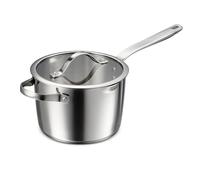 Tramontina Tempo Tri-Ply Base Stainless Steel 4-Quart Sauce Pan Pan with Glass Lid, Induction-Ready Sauce Pot, Oven-Safe, Dishwasher-Safe