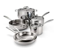 Tramontina Tri-Ply Clad Stainless Steel 9-Piece Cookware Set with Lids, Pots and Pans Kitchen Set, Induction-Ready, Dishwasher-Safe, NSF-Certified