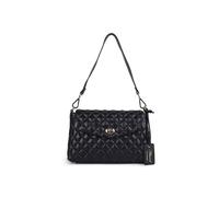 'Tramonto Toscana' Real Leather Flapover Quilted Bag Ashwood Leather Black One Size