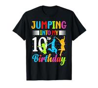 Trampoline 10th Birthday Party Jumping Celebration Kids T-Shirt