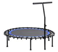 Trampoline 122 cm. Black and Blue Steel Frame T-Bar Handle Home Fitness Workout