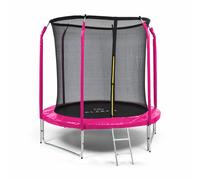 Trampoline 195cm Exercise Fitness Rebounder Gym Outdoor Bouncer Set PVC Pink