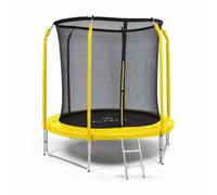 Trampoline 195cm Exercise Fitness Rebounder Gym Outdoor Bouncer Set PVC Yellow