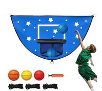 Trampoline Basket - Set for Crushing and Rebounding for Children - Trampoline Set with Crushed Hook, for Use in the Backyard, Garden, , Outdoor Games, Party,