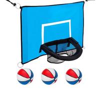 Trampoline Basketball Basket - Kids Basketball Hoop for Trampolines | Basketball Dunking Basket Trampoline Attachment | Fitness System Pump Included for Easy Playground Setup, Park