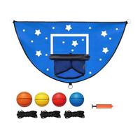 Trampoline Basketball Goal - 98x50cm Fabric, Hoop Game Set, Bouncing Dunk Toy | Great For Exercise, Backyard Jumping Play
