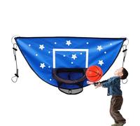 Trampoline Basketball Goal - Sturdy Steel Frame, Breakaway Safety Rim, Easy Pole Attachment, Flexible Net Design, Durable Outdoor Build | Slam Dunk Hoop For Kids Boys Sports Training Backyard Fun