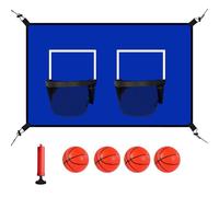 Trampoline Basketball Hoop - Net with 2 Baskets, Interactive Entertainment Game, Sturdy Replacement for Kids Adults Children, Easy Setup, Perfect for Backyard Park Beach Outdoor Fun Sports Activities