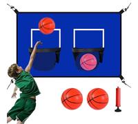 Trampoline Basketball Hoop, Portable Goal Set, 24 Inches Waterproof Net with Balls and Pump, Durable Sports Accessory, Kids Gear with Easy Attach Design, Playground Toy for Backyard Indoor