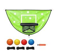 Trampoline Basketball Hoop | Set for Crushing and Bouncing for Children, Interactive Trampoline Kit with Basket - for Garden Yard Play Area Indoor Outdoor Party Training