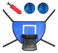 Trampoline Basketball Hoop Set with 2 Balls and Pump, 19.29x14.17 Inch Backboard, Waterproof Outdoor Sports Accessory for All Ages