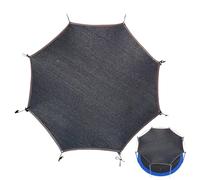 Trampoline Cap - Black Nylon 6ft 8ft 10ft 12ft 14ft | UV Protective Sunshade Canopy | Outdoor Top Shield For 6 Pole And 8 Pole Trampolines For Use In The Garden, Backyard And Playground