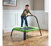 GALACTICA NEW Mini Trampoline | 4.5FT 55" with Safety Net Enclosure | Indoor Outdoor Children’s Activity Junior Trampoline - Green