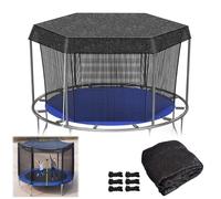 Trampoline Cover, 6ft 8ft 10ft 12ft 14ft Trampoline Shade Cover, Easy to Install Outdoor Sun Protection Block Leaves Only Trampoline Top Cover(14FT-6)