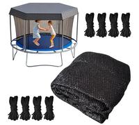 Trampoline Cover - Trampoline Tent | Barrier Fabric, Fits 6/8 Bar Frames, Full Shade Awning, Easy Install UV Blocking Accessory | Outdoor Protection for TR