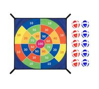 Trampoline Dart Board Game Set - Sticky Ball Target Toy | Outdoor Indoor Throwing Game for Kids Adults Backyard Party Birthday Fun, Interactive Aim Practice Sport Activity