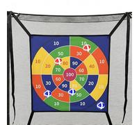 Trampoline Dart Board, Sticky Ball Throw Game Set, 29.13x29.13inch Wall Trampoline Toy with Adhesive Balls, Nylon Target Board, Interactive Throw Game with Bright Design, Backyard Party for Kids Play