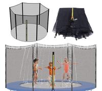 Trampoline Diameter 6/8/10/12/13/14/16 ft, Replacement Safety net for 6/8/12-inch Straight Pole Round Frame Trampoline, excluding Frame and Pole, only net(10ft-8 Poles)
