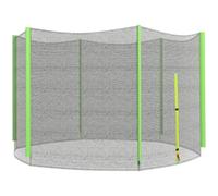 Trampoline Enclosure Net 244cm Dia x180cm H Green PE Zipped Entry Replacement XL
