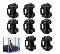 Trampoline End Caps - Enclosure Pole toppers, Bounce Bar Ends | Durable Net Hook Cap Fitting, Frame Insert Cover, Replacement Safety Accessories For Kids Outdoor Jumping Trampoline Setup