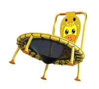 Trampoline for Children - Training Equipment with Giraffe Motif, 100 cm, with Foam Handle Capacity 200 kg Trampoline - for Children 1-6 Years Garden Play Jumping