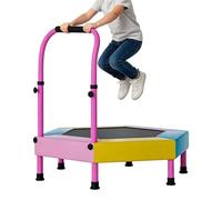 Trampoline for Kids,3FT Foldable Jumping Bounce Toys | Recreational Trampoline with Adjustable Handle - for Garden Backyard Lawn Playground Park Gym Home Daycare Preschool Classroom