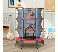 HOMCOM 6FT Kids Trampoline for Toddlers with Safety Net Enclosure Outdoor Indoor for Age 3-10 Years, Blue