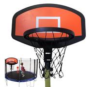 Trampoline Hoop Set - Durable Recreational Basket Net System, Stable Bracket Playtime Action, 11-Inch Diameter Ring with Reliable Fixing Hardware, Creative Jump Activity Upgrade | Wall Fixed Ball Sho