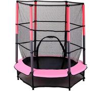 Trampoline Indoor Mini Trampoline 4.5FT 55"with Safety Net Enclosure,Indoor Outdoor Children’s Activity Junior,Seamless Design(PINK)