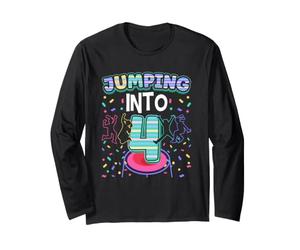 Trampoline Jumping 4 Year Old - Jump into the 4th Birthday Long Sleeve T-Shirt