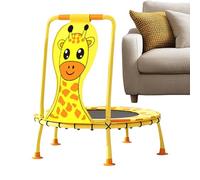 Trampoline Kids - Giraffe Workout Equipment, Mini Trampoline with Foam Handle and 440lbs Capacity, Fun Fitness Accessory with Durable Frame for Children Garden Backyard Fitness Bounce Jumping