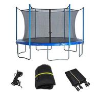Trampoline Net Replacement, 6FT 8FT 10FT 12FT 14FT 15FT 16FT Round Trampoline Safety Enclosure Netting, with Adjustable Straps, Breathable Weather & UV Resistant(14FT(427cm)-8Poles)