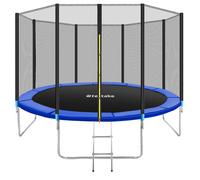tectake Trampoline with safety net - 8ft trampoline, kids trampoline - 396 cm