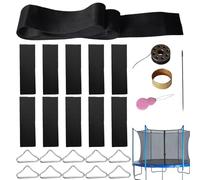 Trampoline Patch Repair Kit - Complete Mat Set with Triangle Buckles Nylon Webbing Needle and Thread for Maintenance | Heavy Duty Replacement Parts, Durable Jump Fixing Kit, Easy Solution Outdoor Tram