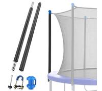 Trampoline Poles Replacement 2 Pack Trampoline Poles Set for 10 16FT Straight or Curved Frames Upper & Lower Enclosure Pole with Foam Sleeves & 2 Mounting Way
