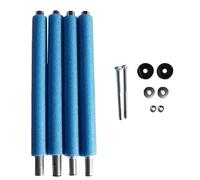 Trampoline Poles Replacement Heavy Duty Steel Frame Accessories with Collision Covers and Screws for Outdoor Trampoline Upgrade (Blue, One Size)