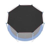 Trampoline Protective Cover - UV Resistant Canvas Cover, Solid Octagonal Structure, Durable Wind Rain Cover | Outdoor Garden Terrace Camping Park Lawn Sport Use Safety Protecti