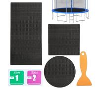 Trampoline Repair Kit | Holes Repairing Patch - 3 Shapes Square Rectangular Round Self-Adhesive Trampoline Mat Tapes Repair Kit for Tears or Holes