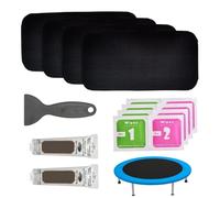 Trampoline Repair Patch, Trampoline Repair Kit Rectangular Adhesive Patch Set Jumping Mat Fixing Kit with Glue for Outdoors