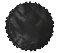 Trampoline Replacement Mat Black round Jumping Cloth with Hooks for Springs | Mesh Fabric, High-density Stitching, UV and Fade Resistant, Breathable Design for Backyard Play and Enhanced Rebound