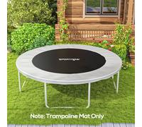 SPORTNOW Trampoline Mat with 42 V-Hooks, for 8ft Trampoline, Black