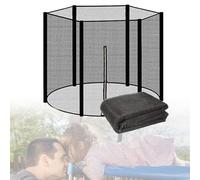 Trampoline Replacement Safety net, Suitable for 6/8/10/12/13/14/16 ft Diameter Round Frame Trampoline, Breathable and Weatherproof, with Adjustable Straps, net only(10ft-8 Poles)