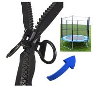 Trampoline Replacement Zipper Double-Zipper Operable on Both Sides Black 20 Inches (Black, 200 cm)