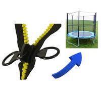 Trampoline Replacement Zipper Double-Zipper Usable on Both Sides Black 20 Inches (Yellow, 90 cm)