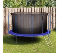 Trampoline Safety Net Black PE 2.61m x 1.8m for 3.05m 6-Pole Enclosure Zip120cm