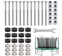 Trampoline Screw Replacement Kit, Trampoline Pole Screws, Heavy Duty Spacer Screw Set | Galvanized Steel Screw Jump Stability Tool, Trampoline Repair Kit 12 Piece