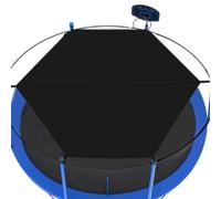 Trampoline Shade Cover, 10ft Trampoline Canopy Foldable Sun-Protection Trampolines Canopy, Waterproof Anti-UV Oxford Trampoline Protective Cover For 6 Poles Round Trampoline, Four Seasons (Black)